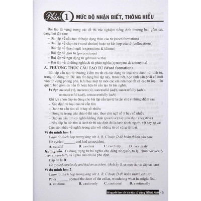 Sách - Bí Quyết Làm Tốt Bài Tập Từ Vựng Tiếng Anh - Ôn Thi THPT Quốc Gia - Hồng Ân