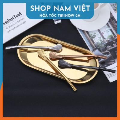 Ống Hút Muỗng Đầu Lọc Dài 15.5 - 21cm (Kèm Cọ Rửa)