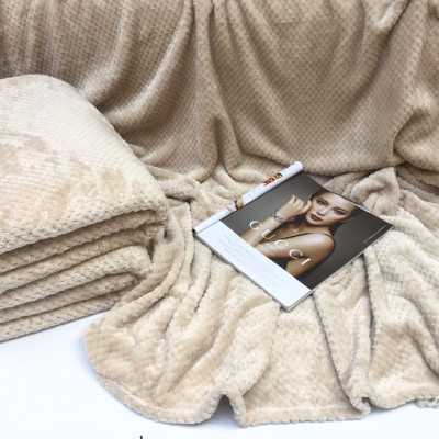 Mền lông cừu Thái Lan vân hạt bắp vải microfiber nặng 1.2 kg cao cấp A - mềm mại, ấm áp, kích thước 1m7x2m