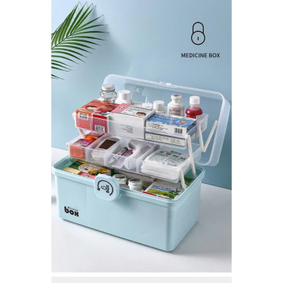 Hộp đựng thuốc y tế 12L, hộp thuốc y tế gia đình, hộp thuốc 3 tầng tiện lợi dung tích 9L - 12L