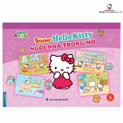 Sách - Sticker Hello Kitty - Nông Trại, Siêu Thị Vui Nhộn, Mua Sắm, Ngôi Nhà, Công Viên, Trải Nghiệm Ẩm Thực - Combo 6 Cuốn - Minh Thắng
