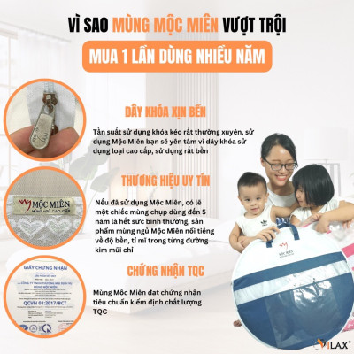 Màn Chụp Cho Bé - Mùng Chụp Cao Cấp Mộc Miên Trẻ Em ( Hà Nội )