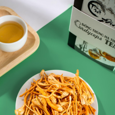 Trà Túi Lọc Đông trùng hạ thảo Mailands - 20 túi/hộp, mẫu quấn dây trắng - Dược Thảo Mailands