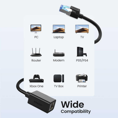 Ugreen UG50199NW192TK 1M Cat8 40Gbps Cáp nối dài mạng Lan - HÀNG CHÍNH HÃNG