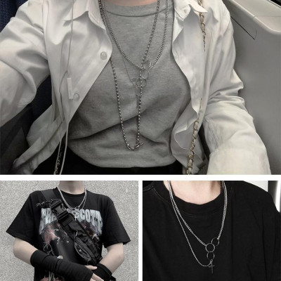 Dây chuyền mặt chữ thập phong cách retro hip hop