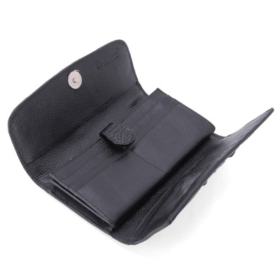 HP3201-02-03-07 - Bóp nữ da Huy Hoàng 3 gấp gai màu vàng, đen, nâu đỏ, nâu đất