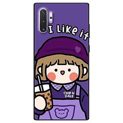 Ốp lưng dành cho Samsung Note 8 - Note 9 - Note 10 - Note 10 Plus mẫu Cô Gái Trà Sữa Tím