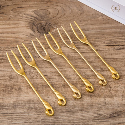 Thiên Nga Hoàng Gia Hợp kim đồng khảm đá + 6 Thìa or Nĩa | BỘ THÌA NĨA THIÊN NGA HOÀNG GIA HỢP KIM CAO CẤP