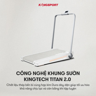 CHỈ GIAO MIỀN BẮC | Máy chạy bộ KINGSPORT GEN02 nhỏ gọn, tốc độ tối đa 8km/h, khung sườn chắc chắn, độ dốc 3 cấp độ, cân nặng phù hợp từ dưới 60kg