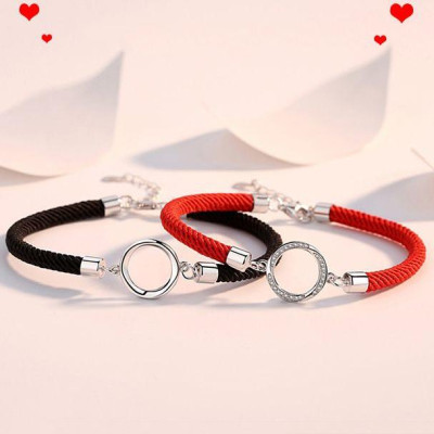 Vòng tay đôi nam nữ 2 màu đỏ đen LT66 cực xinh