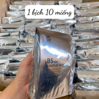 Combo 10 miếng Mặt nạ Mask B5 kr.lab B5 niacinamide EGF complex mask giúp cấp ẩm dưỡng trắng phục hồi da
