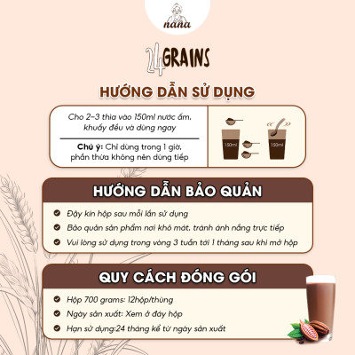 Thùng 12 Hộp Sữa Hạt Từ Gạo Lứt Hữu Cơ Nảy Mầm 24Grains Vị Socola Tự Nhiên Cho Trẻ Từ 3 Tuổi & Cả Gia Đình