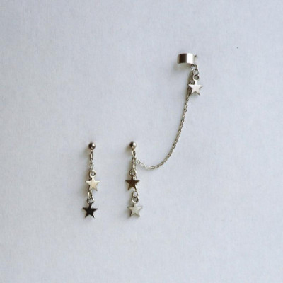 Bông tai dáng dây chuyền chế tác thủ công tinh tế đẳng cấp 1 đôi