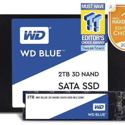 Ổ Cứng SSD WD Blue 3D NAND 250GB M.2 2280 WDS250G2B0B - Hàng Chính Hãng