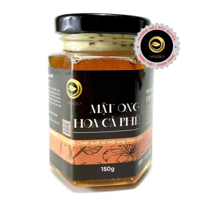 Mật ong nguyên chất hoa cà phê loại 150g (lọ thủy tinh)