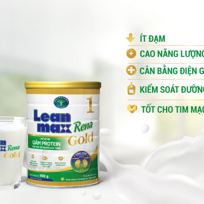 SỮA DINH DƯỠNG CHO BỆNH NHÂN SUY THẬN TRƯỚC LỌC  - Leanmax Rena Gold 1-400g
