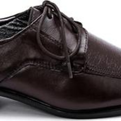 Giày da nam Huy Hoàng da bò màu nâu đỏ HT7112