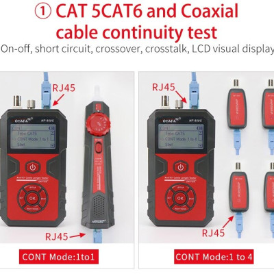 Máy Test Mạng NOYAFA NF-858C - Hàng Nhập Khẩu. NOYAFA NF-858C Trace Cable Line Locator Portable Wire Tracker Cable Tester Finder Network Cable Testing BNC Measure Cable Length