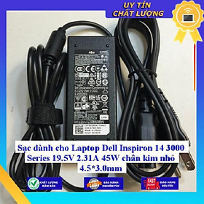 Sạc dùng cho Laptop Dell Inspiron 14 3000 Series 19.5V 2.31A 45W chân kim nhỏ 4.5*3.0mm - Hàng Nhập Khẩu New Seal