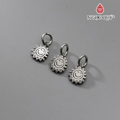 Charm bạc treo hình mặt trời cười - Ngọc Quý Gemstones