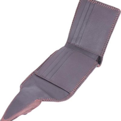 Ví Nam Da Cá Sấu Nguyên Con Vip Huy Hoàng HT2271 (12.5 x 10 cm) - Nâu Đỏ