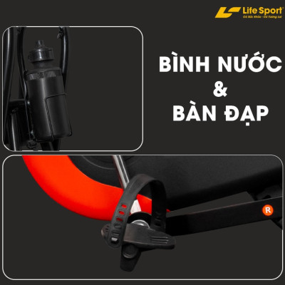 Xe Đạp Tập Thể Dục Giá Rẻ Lifesport LS-113, Xe Đạp Thể Dục Với Màn Hình Hiển Thị Nhịp Tim, Tốc Độ, Quãng Đường Đã Đạp