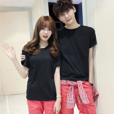 Áo Thun Nữ Trơn Màu Đen Tay Ngắn Cổ Tròn Form Basic Chuẩn Size