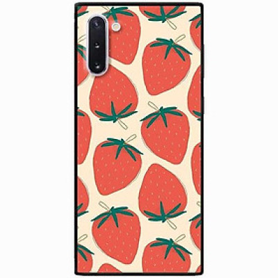 Ốp lưng dành cho Samsung Note 8 - Note 9 - Note 10 - Note 10 Plus mẫu Họa Tiết Dâu Đỏ