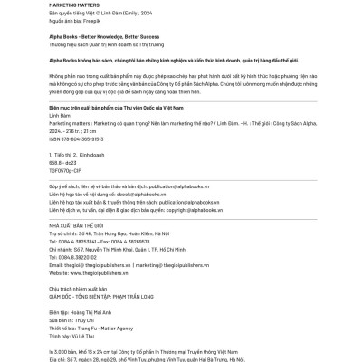 Marketing Matters - Marketing Có Quan Trọng? Nên Làm Marketing Thế Nào?
