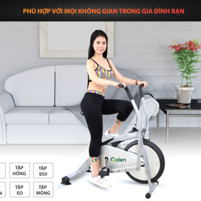 Xe Đạp Tập Thể Dục Tập Gym Tại Nhà Galen G015 Xe Đạp Đa Năng Tăng Cường Sức Khỏe - TẶNG ĐỒNG HỒ SMART WATCH THÔNG MINH