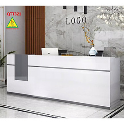 Bàn lễ tân, quầy bán hàng, bàn dịch vụ thương mại đơn giản và hiện đại QTT321