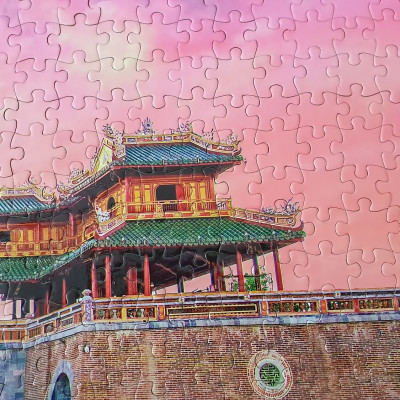 Bộ tranh xếp hình cao cấp 1000 mảnh 50x80cm – Cố Đô Huế