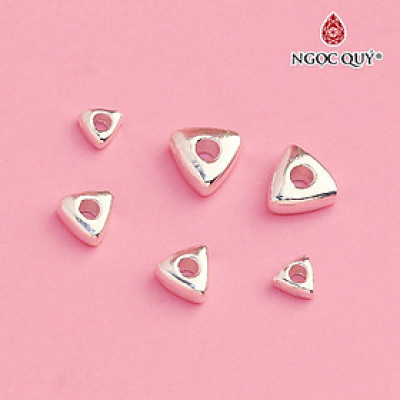 Charm bạc xỏ ngang tam giác - Ngọc Quý Gemstones