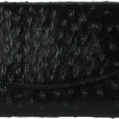 Túi xách nữ da đà điểu Huy Hoàng đeo chéo màu đen HT6430