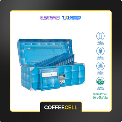 [MUA 1 TẶNG 5] Cà Phê Latte Với Nhân Sâm Trắng Thượng Hạng COFFEECELL (20 gói x 15g) - Hương vị thơm nồng, Lớp bọt sữa mịn, Sức mạnh tự nhiên của nhân sâm - Hàng Chính Hãng