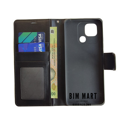 Bao da dạng ví dành cho Xiaomi POCO C40 Hanman có quai cài - Hàng nhập khẩu