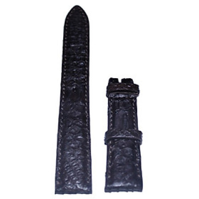 HT8302 - Dây đồng hồ Huy Hoàng da trăn size 16, 18, 20 màu đen