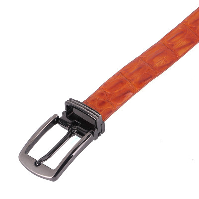 HP5214-15-16-17 - Dây thắt lưng nữ da cá sấu Huy Hoàng nguyên con bụng 2,5P màu đen, nâu đỏ, vàng, nâu đất