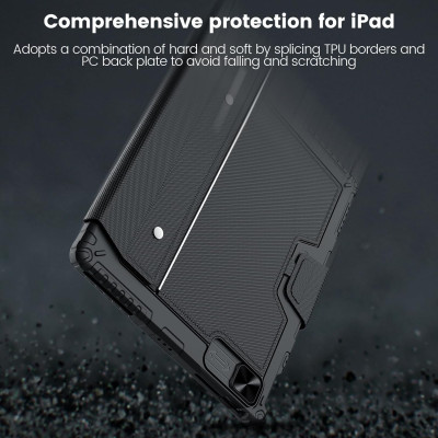 Bao Da Kèm Bàn Phím cho iPad Air 6 11 inch / iPad Air 6 13 inch 2024 Nillkin Bumper Combo Case Keyboard (Có Đèn Nền Backlit Keyboard) - Hàng Chính Hãng