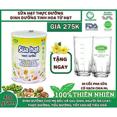 Sữa Hạt Thực Dưỡng Soyna, Thuần Thực Vật 9 Loại Hạt Cao Cấp - Lợi Sữa Cho Mẹ Bầu Và Sau Sinh, Bổ Sung Dinh Dưỡng Cho Người Tiểu Đường, Ăn Kiêng, Tăng Giảm Cân - Hộp 400g, 480g Tặng Ly Thủy Tinh Có Vạch Chia ML, Hộp 480g Tặng Thêm 2 Gói Sữa Hạt Chay 30g