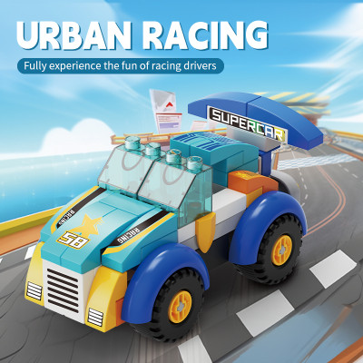 FEELO - 2318 - Xe đua thành phố lắp ráp (64 Chi Tiêt)