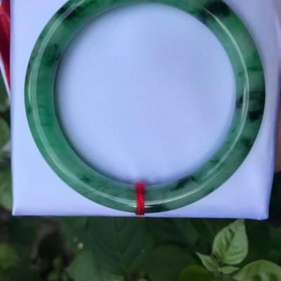 VÒNG TAY ĐÁ CẨM THẠCH CAO CẮP ĐẸP XANH LÝ SƠN THỦY A 49 NỮ 49KG ĐẾN 58KG 