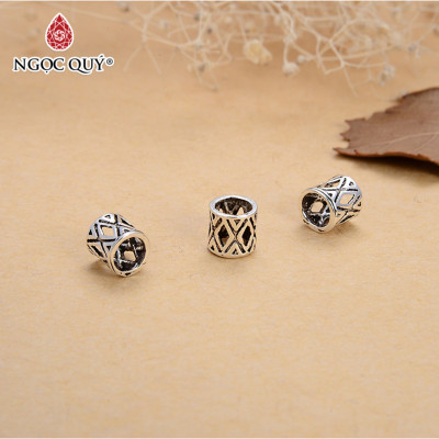 Charm chặn hạt họa tiết chữ X - Ngọc Quý Gemstones