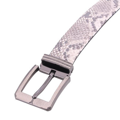 HP4316-17-20-41 - Thắt lưng nam da trăn Huy Hoàng 4P đầu kim màu da nguyên thủy, đen, trắng, nâu