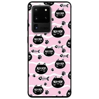 Ốp lưng dành cho Samsung S20 - S20 Plus - S20 Ultra mẫu Mèo Đen Và Xương Cá