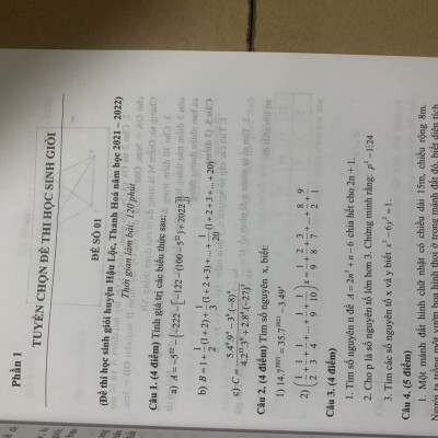 Tuyển chọn đề thi bồi dưỡng học sinh giỏi toán 6 ( chương trình mới)