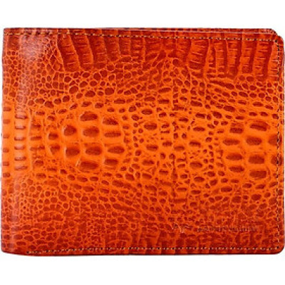 Ví Nam Vân Cá Sấu Nguyên Con Huy Hoàng HT2147 (12.5 x 10 cm) - Vàng