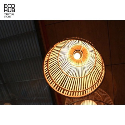 Đèn nơm Tre / Chao đèn nơm tre ECOHUB trang trí nhà hàng (Nhiều Size)