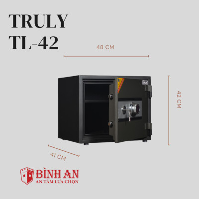 Két Sắt Chống Cháy Gia Đình TRULY TL-42 Chống Cháy, Chống Trộm Công Nghệ Hàn Quốc 75kg Bảo Hành 5 Năm - Hàng Chính Hãng 