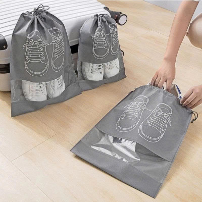 Túi Vải Đựng Giày Dép Dây Rút Chống Bẩn Du Lịch Size Lớn Với Họa Tiết Thiết Kế Đẹp Mắt
